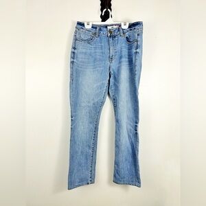 CAbi High Rise Straight Leg Jeans Light Blue Wash Size 8P